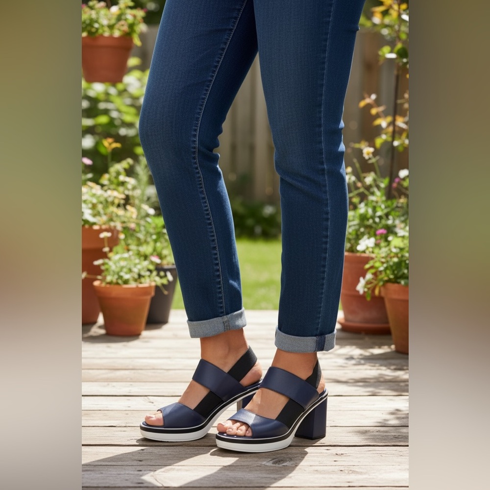 RUDSAK Dark Blue Heeled Sandals
